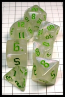 Dice : Dice - Dice Sets - Pechoi Opaque With Irradecent Glitter and Green Numerals - Amazon Jan 2024 - Copy